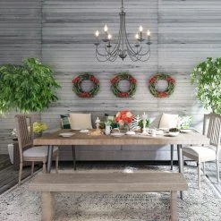 LNC Slim Metal Chandelier - 6 Lights-Clearance Lighting