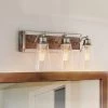 LNC Wooden Base Wall Sconce - 3 Lights Hot Sale