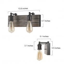 Google LNC Rustic 2-light Vanity Light