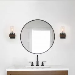 Lighting LNC Distressed Wood Wall Sconce-Clearance