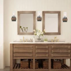 Lighting LNC Distressed Wood Wall Sconce-Clearance