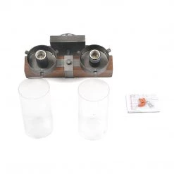 Hot Sale LNC Distressed Wood Wall Sconce - 2 Lights