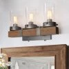 Lighting LNC Distressed Wood Wall Sconce - 3 Lights-Clearance