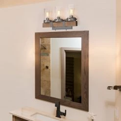 Lighting LNC Distressed Wood Wall Sconce - 3 Lights-Clearance