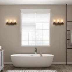 Lighting LNC Distressed Wood Wall Sconce - 3 Lights-Clearance