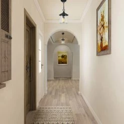 Lighting LNC Seeded Outside Glass Pendant