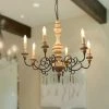 LNC Weathered Cottage Chandelier - 6 Lights