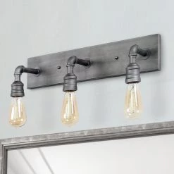 Lighting LNC Water Pipe Wall Sconce - 3 Lights-Clearance