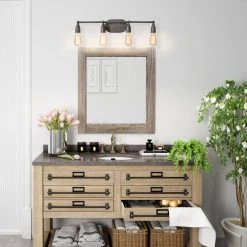 Lighting LNC Simple Wall Sconce - 4 Lights-Clearance