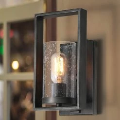 Lighting LNC Seeded Glass Sconce-Clearance