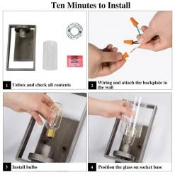 Lighting LNC Seeded Glass Sconce-Clearance