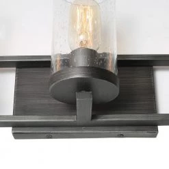 LNC Linear Seeded Glass Vanity - 3 Lights-Clearance Lighting