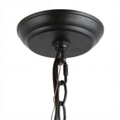 Lighting LNC Faux Wood Wagon Wheel Chandelier - 6 Lights-Clearance