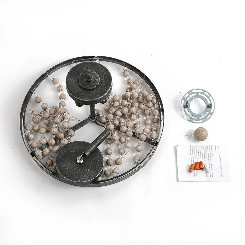 Google Lighting LNC Wood Beaded Semi Flush Mounts - 3 Lights-Clearance 13 Google Lighting LNC Wood Beaded Semi Flush Mounts - 3 Lights-Clearance