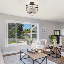 Google Lighting LNC Wood Beaded Semi Flush Mounts - 3 Lights-Clearance 17 Google Lighting LNC Wood Beaded Semi Flush Mounts - 3 Lights-Clearance