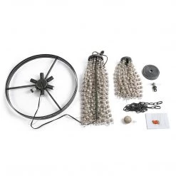 LNC Wood Beaded Chandelier - 6 Lights-Open Box Lighting