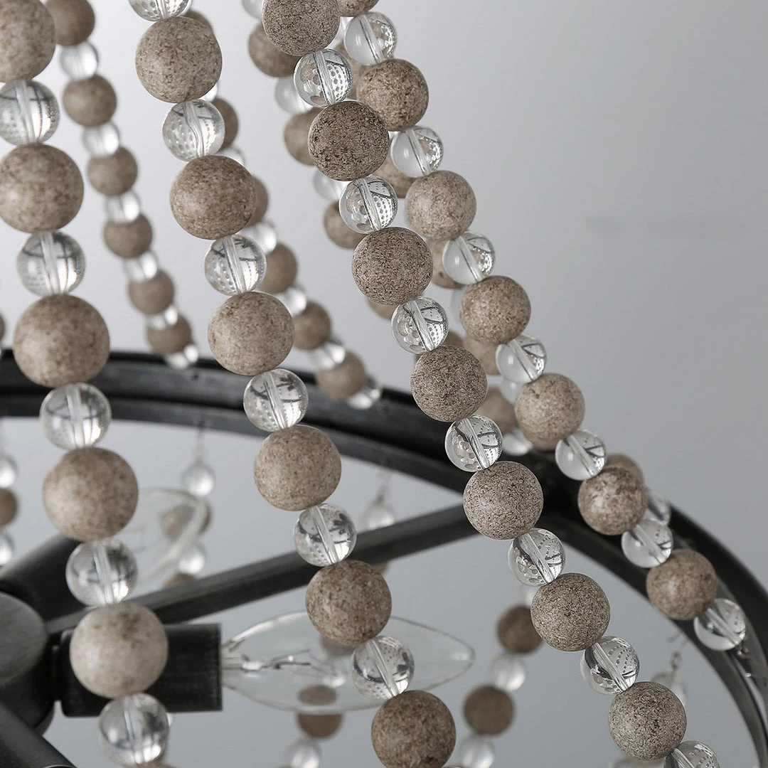 LNC Wood Beaded Chandelier - 6 Lights Hot Sale 9 LNC Wood Beaded Chandelier - 6 Lights Hot Sale