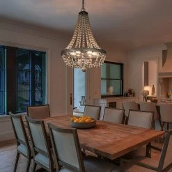 LNC Wood Beaded Chandelier - 6 Lights Hot Sale 20 LNC Wood Beaded Chandelier - 6 Lights Hot Sale