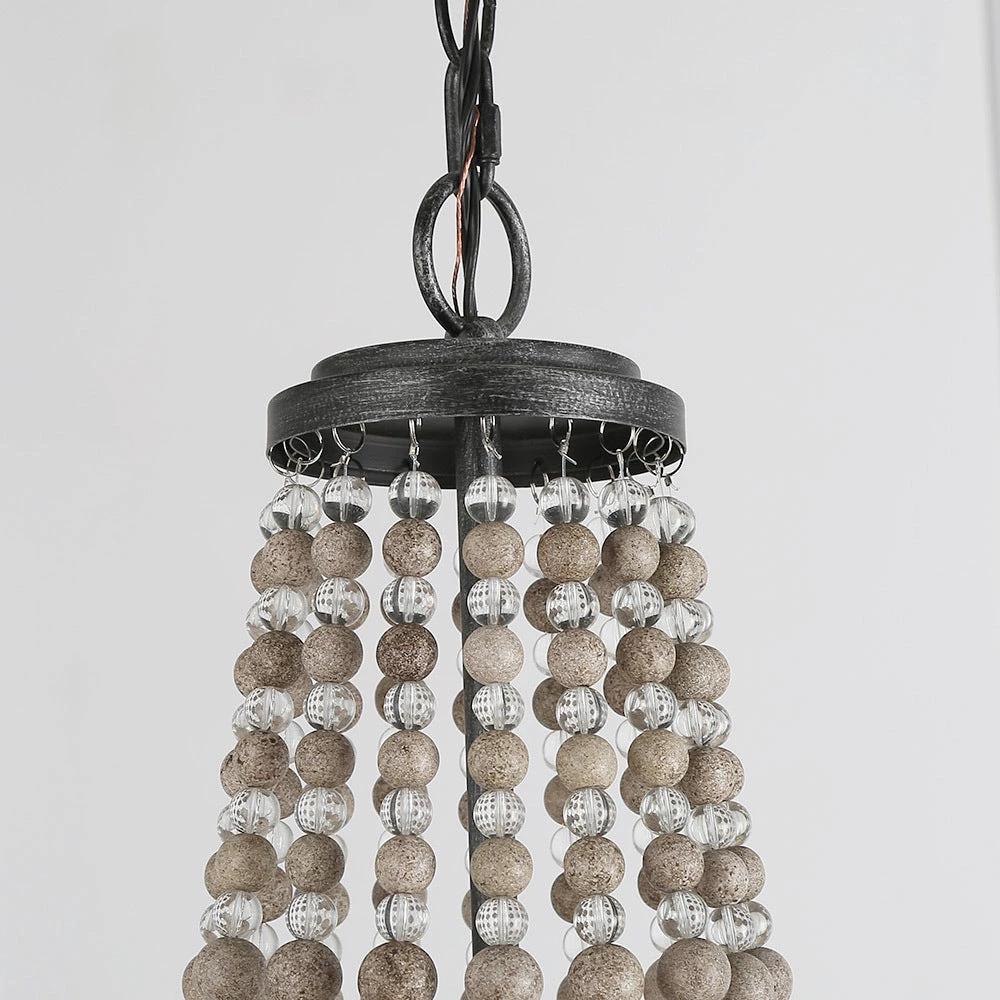Hot Sale LNC Wood Beaded Chandelier - 5 Lights 10 Hot Sale LNC Wood Beaded Chandelier - 5 Lights