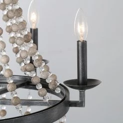 Hot Sale LNC Wood Beaded Chandelier - 5 Lights 21 Hot Sale LNC Wood Beaded Chandelier - 5 Lights