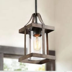 Hot Sale LNC Cubic Faux Wood Pendant