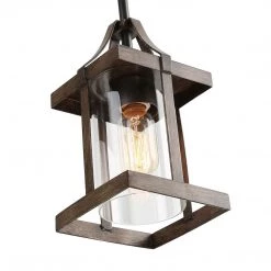 Hot Sale LNC Cubic Faux Wood Pendant
