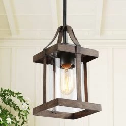 Hot Sale LNC Cubic Faux Wood Pendant