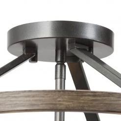 Lighting LNC Drum Semi Flush Mounts - 3 Lights-Open Box