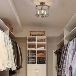 LNC Drum Semi Flush Mounts - 3 Lights Hot Sale 24 LNC Drum Semi Flush Mounts - 3 Lights Hot Sale