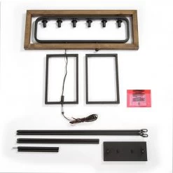 Google LNC Geometric Rectangular Chandelier - 6 Lights