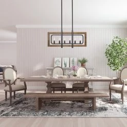 Google LNC Geometric Rectangular Chandelier - 6 Lights