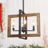 LNC Geometric Rectangular Chandelier - 4 Lights