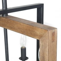 LNC Geometric Rectangular Chandelier - 4 Lights