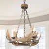 LNC Hand-crafted Antler Chandelier - 3 Lights
