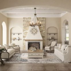 Hot Sale LNC Hand-crafted Antler Chandelier - 6 Lights