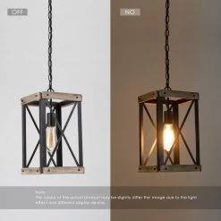 LNC Square Wooden Pendant Light Hot Sale