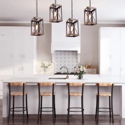 LNC Square Wooden Pendant Light Hot Sale
