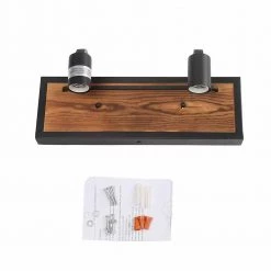 Google LNC Wooden Wall Sconce - 2 Lights-Clearance