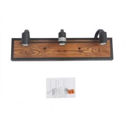 Lighting LNC Wooden Wall Sconce - 3 Lights-Clearance 23 Lighting LNC Wooden Wall Sconce - 3 Lights-Clearance