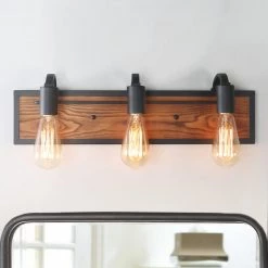 Lighting LNC Wooden Wall Sconce - 3 Lights-Clearance