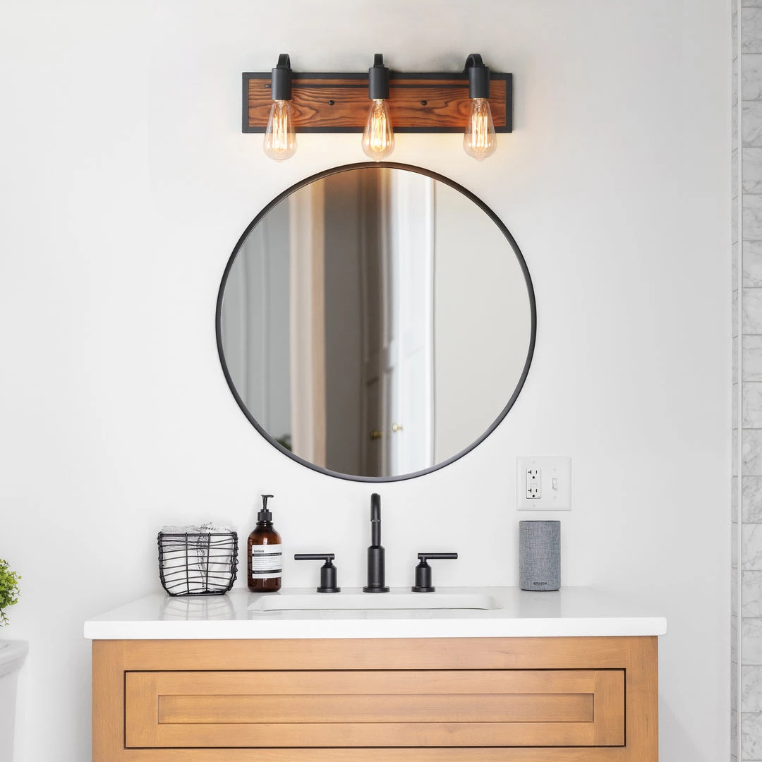 Lighting LNC Wooden Wall Sconce - 3 Lights-Clearance 11 Lighting LNC Wooden Wall Sconce - 3 Lights-Clearance