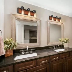 Lighting LNC Wooden Wall Sconce - 3 Lights-Clearance 16 Lighting LNC Wooden Wall Sconce - 3 Lights-Clearance