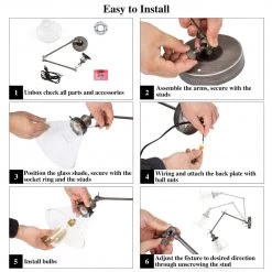 Modern LNC Glass Shade Swing Arm Sconce Hot Sale