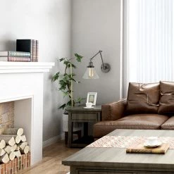 Modern LNC Glass Shade Swing Arm Sconce Hot Sale