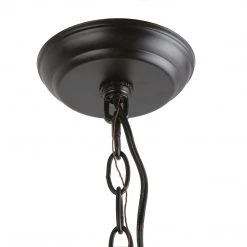 LNC Faux Wood Wagon Wheel Chandelier-8 Lights