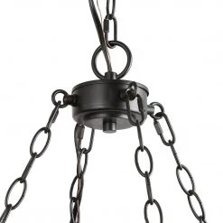 LNC Faux Wood Wagon Wheel Chandelier-8 Lights