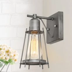 LNC Mini Cage Sconce Lighting
