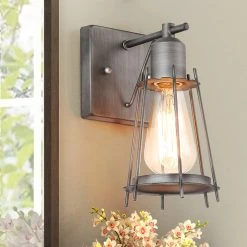 LNC Mini Cage Sconce Lighting