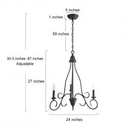 LNC Transitional Chandeliers With Crystal Chandelier - 3 Lights Hot Sale