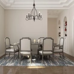 Hot Sale LNC Transitional Rustic Metal Chandeliers - 5 Lights